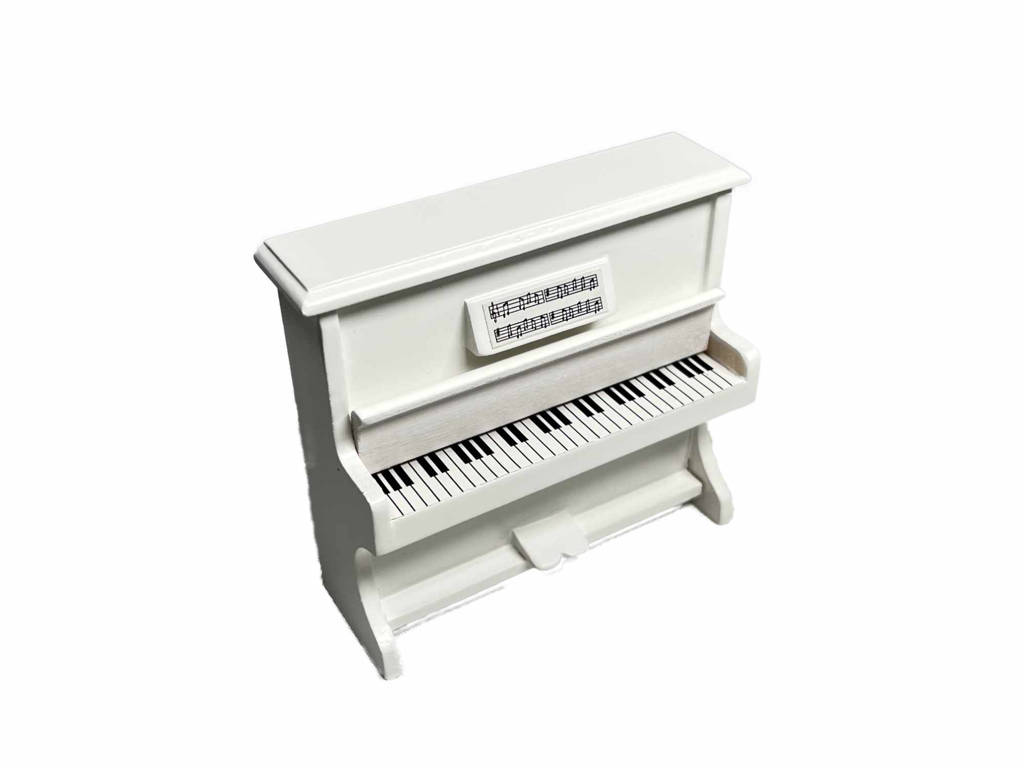 Piano Weiß mit offner Tastatur
