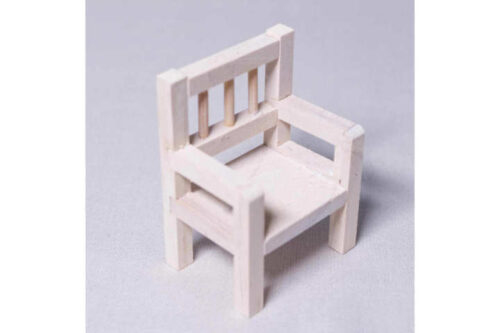 Kleiner Stuhl, Miniatur, Weiß, Zubehör Wichteltür