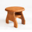 Runder Holztisch, Miniatur, Farbe Rotbraun