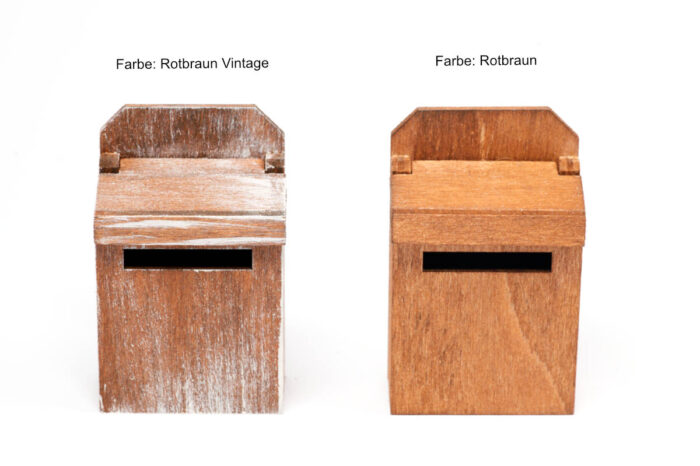 Briefkasten Wichteltür, Rotbraun und Vintage