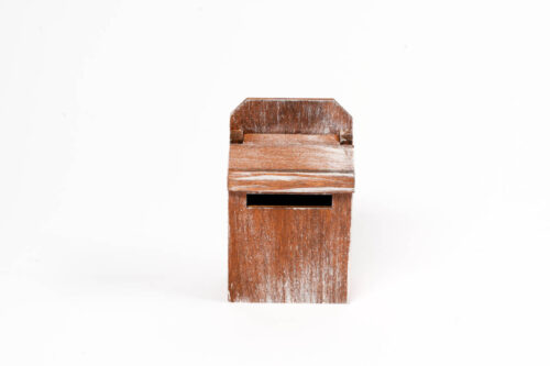 Briefkasten Wichteltür, Rotbraun Vintage