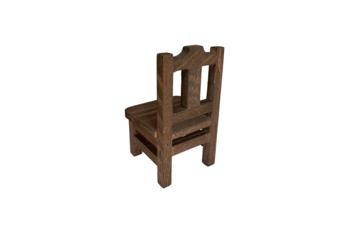 Stuhl, Möbel Wichteltür, Miniatur, Dunkelbraun