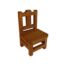 Stuhl, Möbel Wichteltür, Miniatur, Rotbraun
