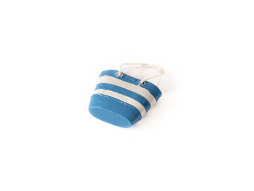 Strandtasche, blau weiß gestreift