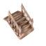 Treppe in der Farbe Dunkelbraun Vintage, seitlich
