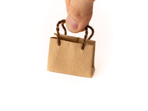 Mini Papiertasche mit Henkeln