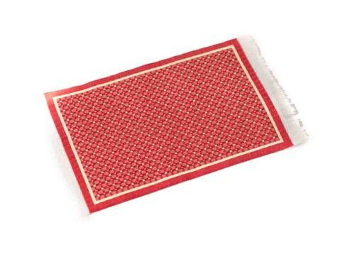 Teppich in Rot mit Fransen