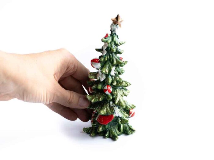 dekorierter Weihnachtsbaum 14,5 cm für die Wichteltür