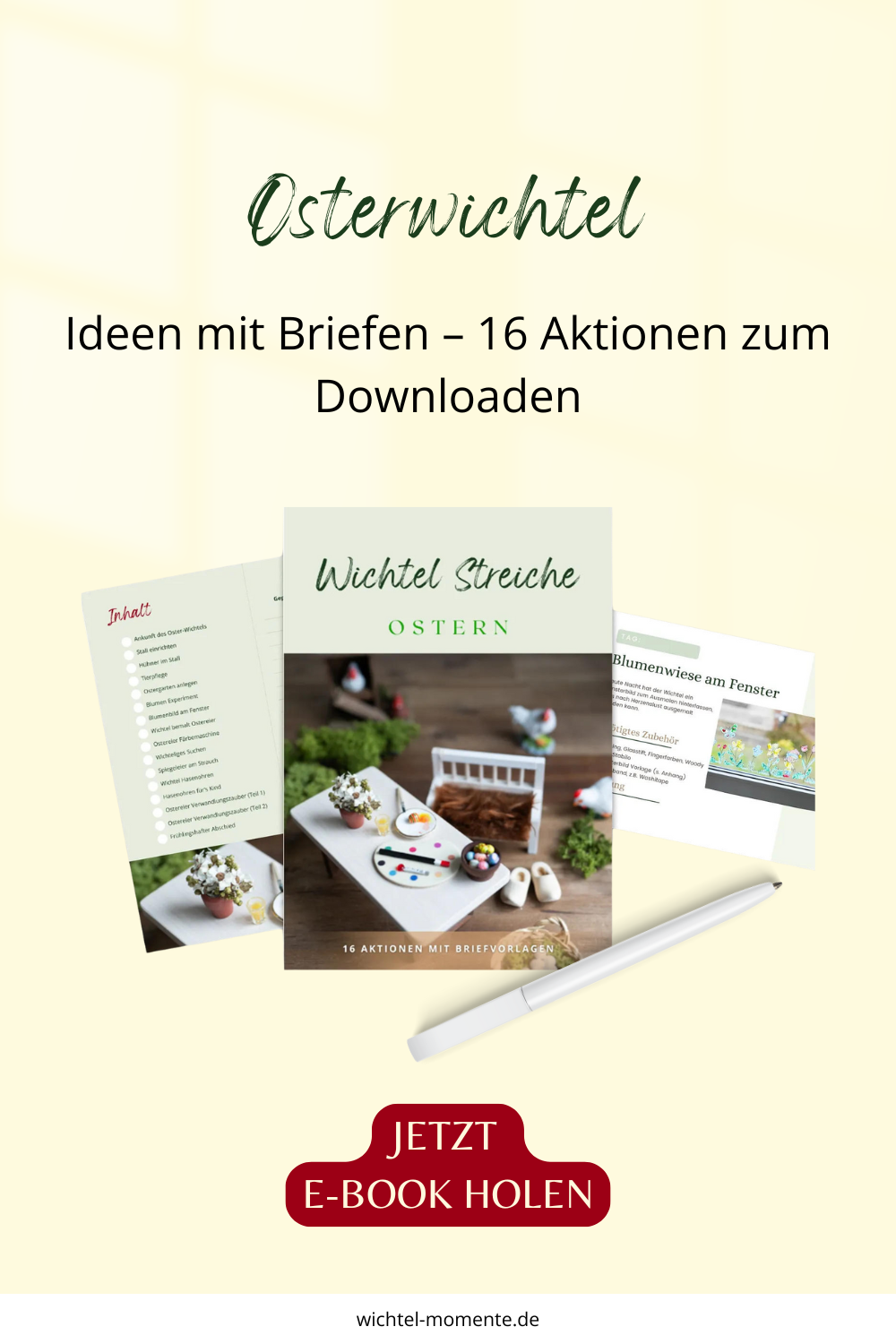 Pin Osterwichtel e-book Wichtelstreiche mit Briefen für den Frühling